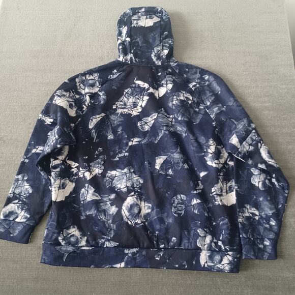 NIke Therma-Fit Pullover Fitness Hoodie Floral Print Navy Men's 2XL DQ4836-410 - Picture 2 of 14